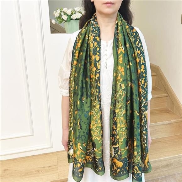 Long Silk Like Scarf Lightweight Satin Scarves Large Sunscreen Shawl Wrap for - Picture 5 of 7